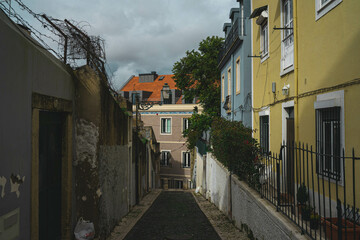 Obraz premium Colorful street in the European old town 