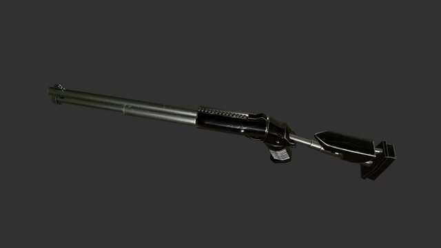 3D Turntable Render of Shot Gun