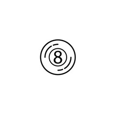 
Pool Eight Ball icons  symbol vector elements for infographic web