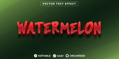 Watermelon Text Effect,Fully Editable Font Text Effect