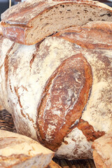 Different types of bread in the european market