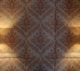dark, baroque wallpaper wall may used as background
