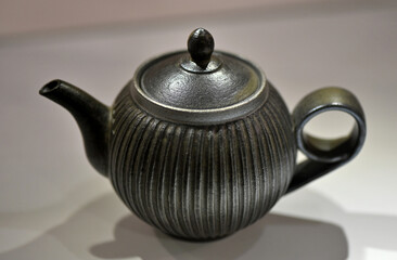 teapot on a wooden table