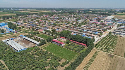 Aerial photography of rural scenery in North China