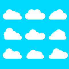 cloud icons cartoon vector 