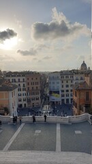 Naklejka premium The Spanish Steps, seen from Piazza di Spagna 