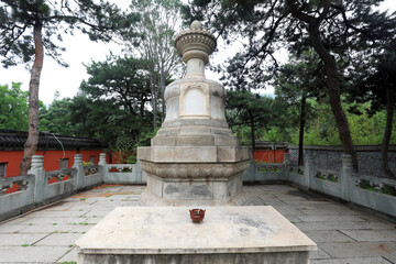 architectural landscape of covered bowl tombs in the park, Beijing