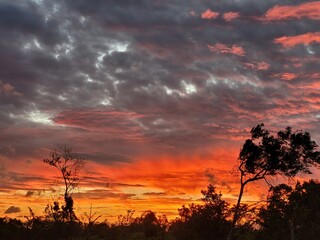 sunset in the mountains