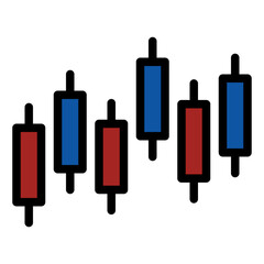 candle stick graph chart analytics strategy invest investment business plan icon