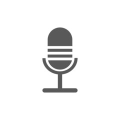 icon vector logo microphone podcast on white background