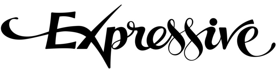 Expressive - custom calligraphy text
