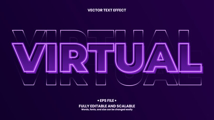 Virtual 3D Text Effect