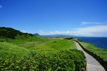 a wonderful seascape from seaside cliff
