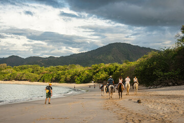 Horse riding on Playa Conchal, Guanacaste, Costa Rica © RaquelMogado