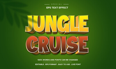 Fototapeta editable 3d jungle cruise text effect obraz