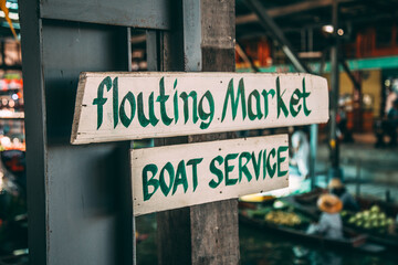 Damnoen Floating Market during covid in Ratchaburi province, Thailand