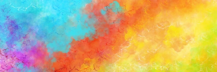 Abstract colorful background, blue orange yellow purple pink red and green rainbow colors with painted grunge texture