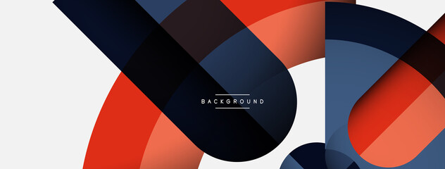 Trendy shapes, color minimal design composition, lines and shadows for wallpaper banner background or landing page