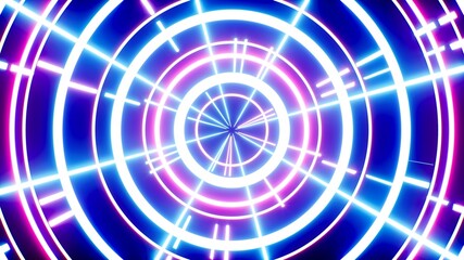  Shiny Neon Circle Shape Laser Light Beam Background