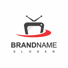 Tv And Media Player Logo Templat