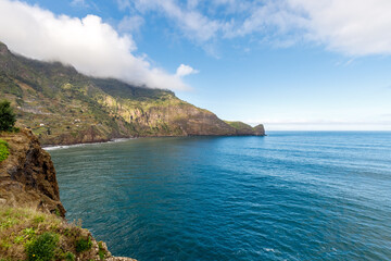 Naklejka premium Madeira view from the crane viewpoint on the Guindaste mirador