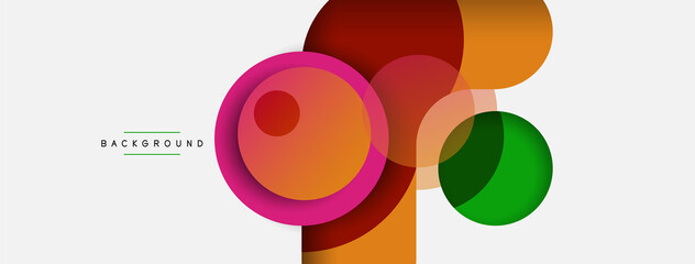 Circle and round shapes abstract background. Vector illustration for wallpaper banner background or landing page