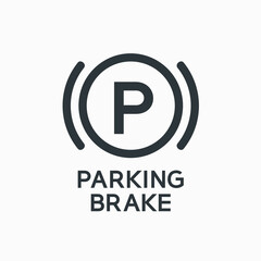 Fototapeta premium parking brake signal, vector art.