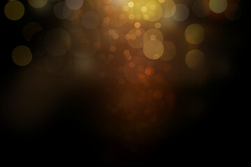 Abstract bokeh background gold and black