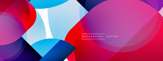 Round triangle shapes lines and circles. Geometric vector illustration for wallpaper banner background or landing page