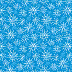 Seamless background with snowflakes. Winter vector illustration for New Year or Christmas.