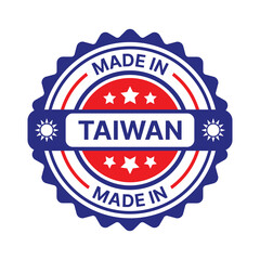 Made in Taiwan stamp vector illustration.