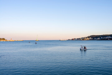 Ilgwang beach, Busan, swan boat