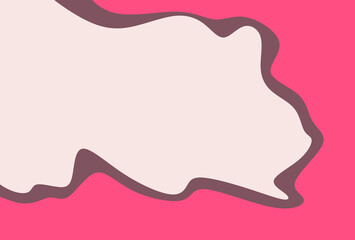 Simple background with gradient pink waving lines pattern and some copy space area