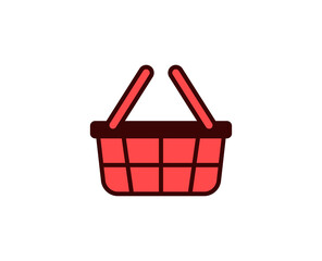 Shopping basket line icon. Vector symbol in trendy flat style on white background. Commerce sing for design.