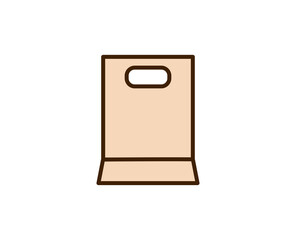 Shopping bag line icon. Vector symbol in trendy flat style on white background. Commerce sing for design.
