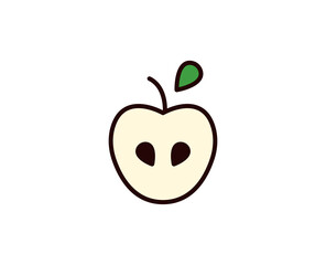 Apple line icon. High quality outline symbol for web design or mobile app. Thin line sign for design logo. Color outline pictogram on white background