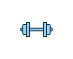 Dumbbell  line icon. High quality outline symbol for web design or mobile app. Thin line sign for design logo. Color outline pictogram on white background