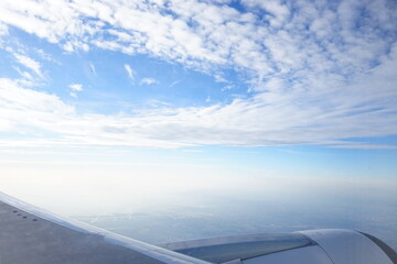 Cloudy Sky from Airplane - 日本 東京 飛行機からの景色