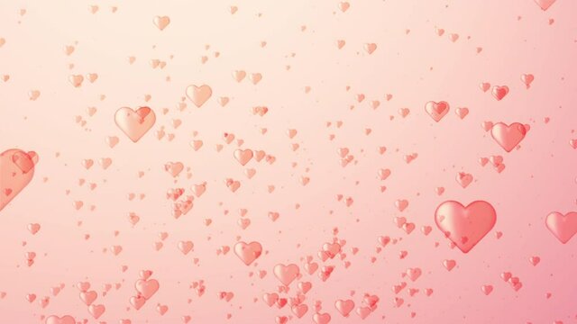 Hearts. Valentine's Day abstract background with hearts tunnel. Concept valentine's day, anniversary, mother's day, marriage, invitation e-card. Happy Valentines Day Background Heart. 3D Rendering.