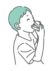 illustration of three years old boy