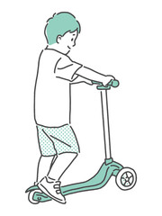 illustration of three years old boy