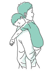illustration of three years old boy