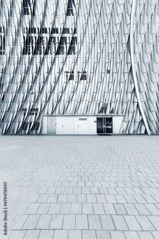 Aufkleber Exterior of modern architecture. Building abstract background  pattern