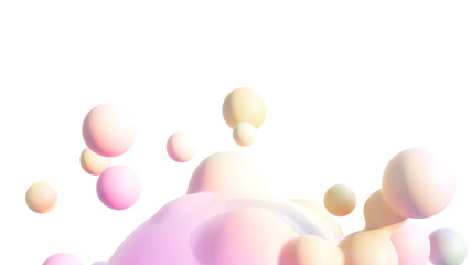 カラフルなメタボールの3DCG