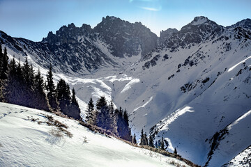 Obraz premium ski resort in the mountains