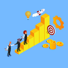 Fototapeta premium isometric 3d vector concept for banner, website, illustration, landing page, flyer, etc.
