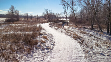 winter landscape with snow