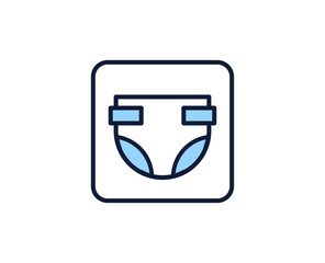Diaper line icon. High quality outline symbol for web design or mobile app. Thin line sign for design logo. Color outline pictogram on white background