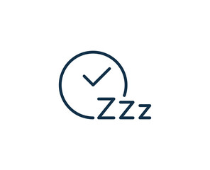 Sleep line icon. High quality outline symbol for web design or mobile app. Thin line sign for design logo. Color outline pictogram on white background