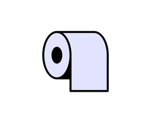 Toilet paper line icon. Vector symbol in trendy flat style on white background. Travel sing for design.